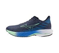 Mizuno Scarpe da Corsa Wave Rider 28 da Uomo, Vintage Indigo-Neo Menta, 46.5 EU