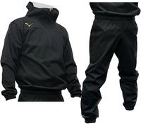 Mizuno set superiore e inferiore tute sauna usura perdita di peso Black...