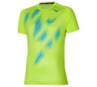 Mizuno Shadow Graphic Tee Maglietta, Acid Lime, L Uomo