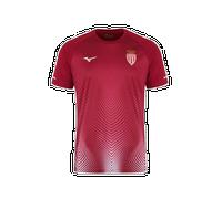 Mizuno Short sleeve Training Shirt AS Monaco Men Bordeaux Uomo TagliaXL