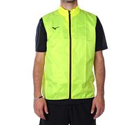 GILET RUNNING UOMO MIZUNO TEAM AUTHENTIC RAIN VEST smanicato antivento YELLOW