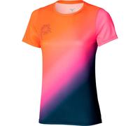 MIZUNO Summer Pack Qd Tee W - Donna - Arancione / Blu / Rosa - Taglia XS- modello 2025