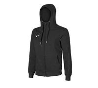 Mizuno Sweat FZ - Felpa con Cappuccio, da Uomo, Colore: Nero, Nero