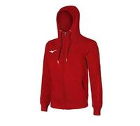 Mizuno Sweat FZ - Felpa con Cappuccio da Uomo Red XL, Colore: Rosso, XL