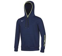 Mizuno Sweat Hoodie Felpa Uomo, Uomo, Felpa, 32EC700814, Navy/White (Blu Navy, Bianco), XXL