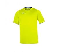 Mizuno T-shirt Core Short Sleeve Tee, Uomo - 44 (Yellow Fluo/Royal)