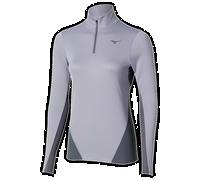Mizuno Tech Thermal Charge Half Zip Long Sleeve Tee Quicksilver Donna TagliaM