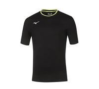 MIZUNO Tee Black/Yellow Fluo L Mens, Nero/Giallo Fluo, L
