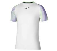 Mizuno Tennis Release Shadow Tee T-Shirt, Bianco, S Uomo