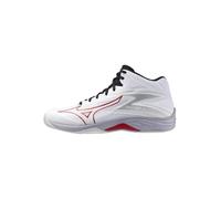 Mizuno Thunder Blade Z Mid Volleyball, Scarpe da Pallavolo Unisex (Bianco/Rosso, Sistema Taglie Calzature EU, Adulto, Numero, Media, 40.5)
