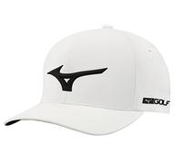 Mizuno Tour Delta - Cappello Aderente con Cappuccio, Colore: Bianco/Nero, S/M