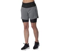 Mizuno Trail Multipocket 2in1 Short Lava Smoke Donna TagliaM