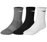 Mizuno Training 3P Socks Calzini, Whire/Nero/Melange, S Unisex-Adulto