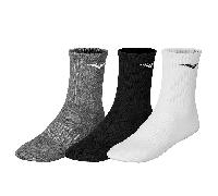 Mizuno Training 3P Socks Calzini, Whire/Nero/Melange, L Unisex-Adulto