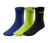 Mizuno Training 3p Socks Calzini Unisex per Adulti, per Fitness, Esercizi, Nero/Evening Primrose/S (Multicolore), M
