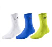 Mizuno Training 3p Socks, Collant Unisex-Adulto, Bianco/Blu/Giallo (White/Dblue/Syellow), XL