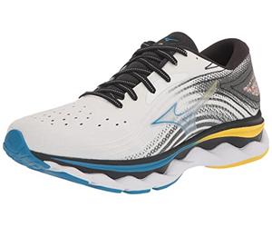 Mizuno Uomo Wave Sky 6, Bianco/Giallo Cyber, 9.5