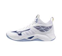 Mizuno Wave Dimension Mid White/BellwetherBlue/B.AirBlue 45 Bianco