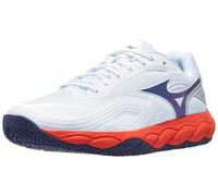 Scarpe da tennis da uomo Mizuno Wave Enforce Court 2 AC - white/insignia blue/orange - Bianco (45)
