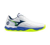 Scarpe da tennis da uomo Mizuno Wave Enforce Court CC - white/dazzling blue/light yellow - Bianco (46)