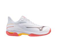 Mizuno Wave Exceed Court Scarpa Per Terra Rossa Donna-Bianco,Corallo in bianco, Taglia: 38.5
