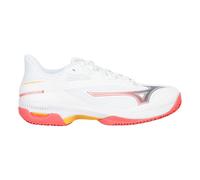 Mizuno Wave Exceed Court Scarpa Per Terra Rossa Donna-Bianco,Corallo in bianco, Taglia: 38.5