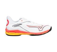 Scarpe da tennis da uomo Mizuno Wave Exceed Tour 6 AC - white/fiery coal 2/citrus - Bianco (46)