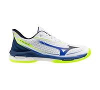 Scarpe da tennis da uomo Mizuno Wave Exceed Tour 7 CC - white/dazzling blue/light yellow - Bianco (47)