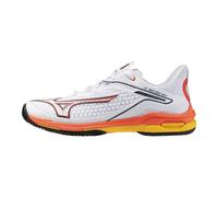 Scarpe da tennis da uomo Mizuno Wave Exceed Tour 6 AC - white/fiery coal 2/citrus - Bianco (46)