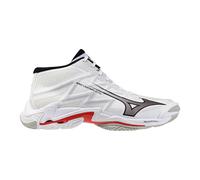 Mizuno Wave Lightning Elite Mid White/Black/Fiery Red 46.5 Bianco