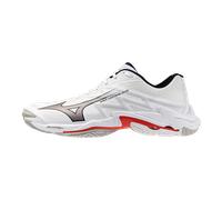 Mizuno WAVE LIGHTNING ELITE Scarpe da pallavolo Bianco/Nero/Fiery Rosso Donna/Uomo Taglia43