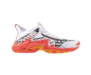 Mizuno Wave Lightning Neo 3 White/FieryCoral2/Citrus 47 Bianco
