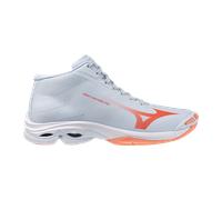 Mizuno Wave Lightning Pro Mid Blue Finch/Lava Orange/Flamingo Coral da Donna 39 Bianco