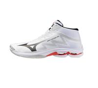 Mizuno Wave Lightning PRO Mid, Scarpe da Pallavolo Mid-Top, Bianco Nero Rosso, Ammortizzazione Leggera con Intersuola PoWnCe (Bianco, Sistema Taglie Calzature EU, Adulto, Donna, Numero, Media, 39)