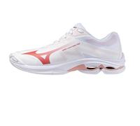 Mizuno Wave Lightning PRO Scarpe da Pallavolo, Bianco e Rosso, Leggere e Ammortizzate con Tecnologia PoWnCe (Bianco, Sistema Taglie Calzature EU, Adulto, Donna, Numero, Media, 38)