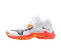 Mizuno Wave Lightning Z8 Mid White/FieryCoral2/Citrus 42.5 Bianco