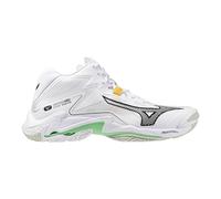 Mizuno Wave Lightning Z8 Mid White/Black/FrozenEmerald 40.5 Bianco