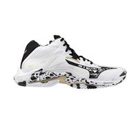 Mizuno Wave Lightning Z8 Mid White/Black/GEGold Kakizome Limited 38.5 Bianco
