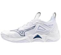 Mizuno Wave Momentum 3 Women's Volleyball Shoe, White-Navy, 10.5