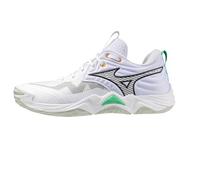 Mizuno Wave Momentum Elite Mid White/Black/FrozenEmerald da Uomo 44.5 Bianco