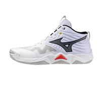 Mizuno Wave Momentum Elite Mid, Scarpe da Pallavolo, Bianco/Nero, Ammortizzazione Enerzy, Stabilità Avanzata (Bianco, Sistema Taglie Calzature EU, Adulto, Uomo, Numero, Media, 42)