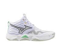 Mizuno Wave Momentum Elite Mid White/Black/FrozenEmerald Unisex 41 Bianco