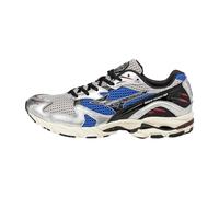 Mizuno Wave Rider 10, Scarpe da Corsa Running, Mesh e Pelle Sintetica, Argento Blu Nero (Sistema Taglie Calzature EU, Adulto, Numero, Media, 44)