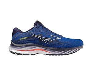 Mizuno Wave Rider 27, Corsa Uomo, Surf The Web White Neon Flame, 42.5 EU