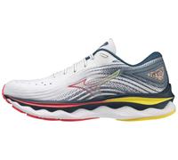 Mizuno Wave Sky 6, Scarpe Trail Running Donna, Bianco/Hibiscus/Buttercup, 37 EU, White Hibiscus Buttercup, 37 EU