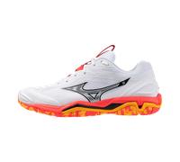 Scarpe da uomo per badminton/squash Mizuno Wave Stealth 6 - white/fiery coral2/citrus - Bianco (46.5)