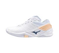 Mizuno WAVE STEALTH NEO Scarpe da pallamano Bianco/Navy Peony/Peach Parfait Donna Taglia36,5