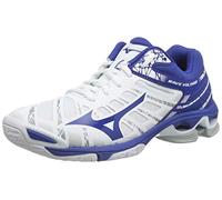 Mizuno Wave Voltage, Scarpe da Pallavolo, Unisex - Adulto, White Trueblue 21, 44.5 EU