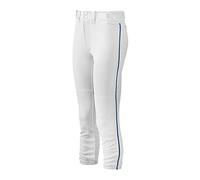 Mizuno Women' s Select Belted Piped Pant, Donna, 350314.0051.05.M, White/Navy, M