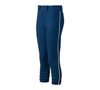 Mizuno Women' s Select Belted Piped Pant, Donna, 350314.5100.05.M, Navy/White, M